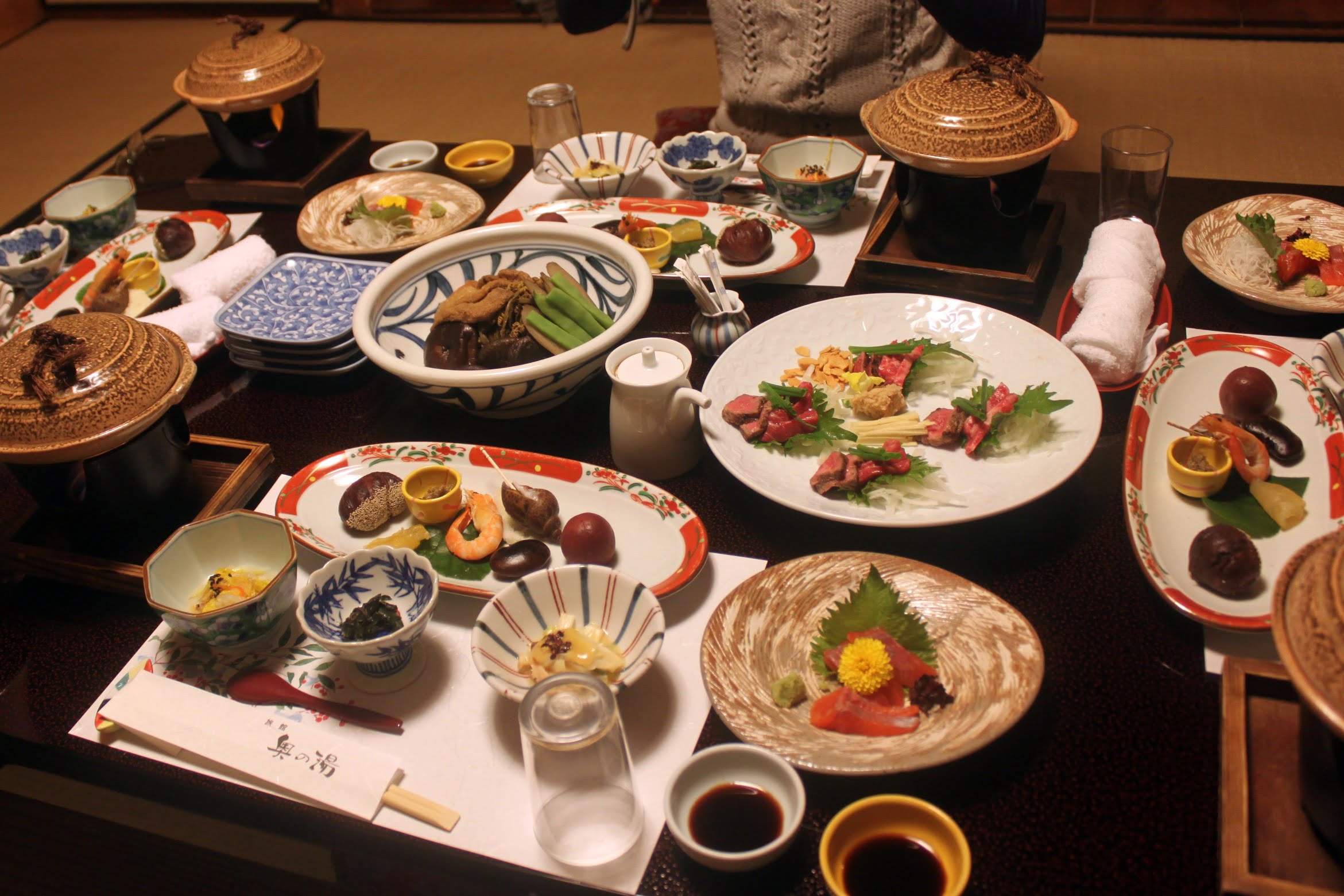 refeição no ryokan