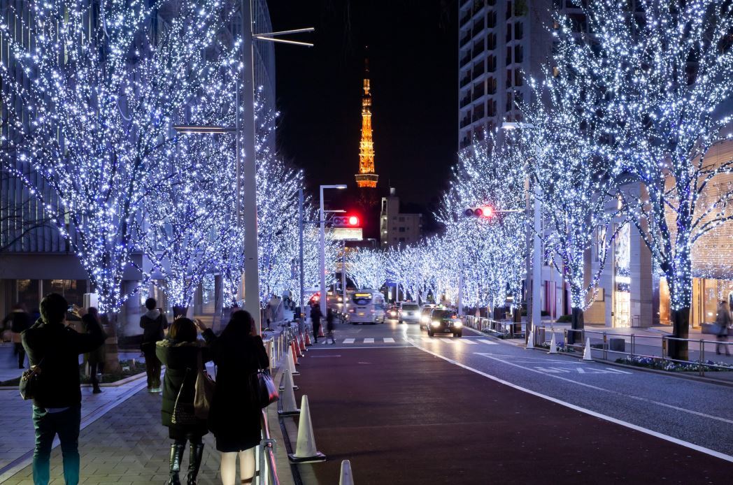 Luzes de natal no Japão
