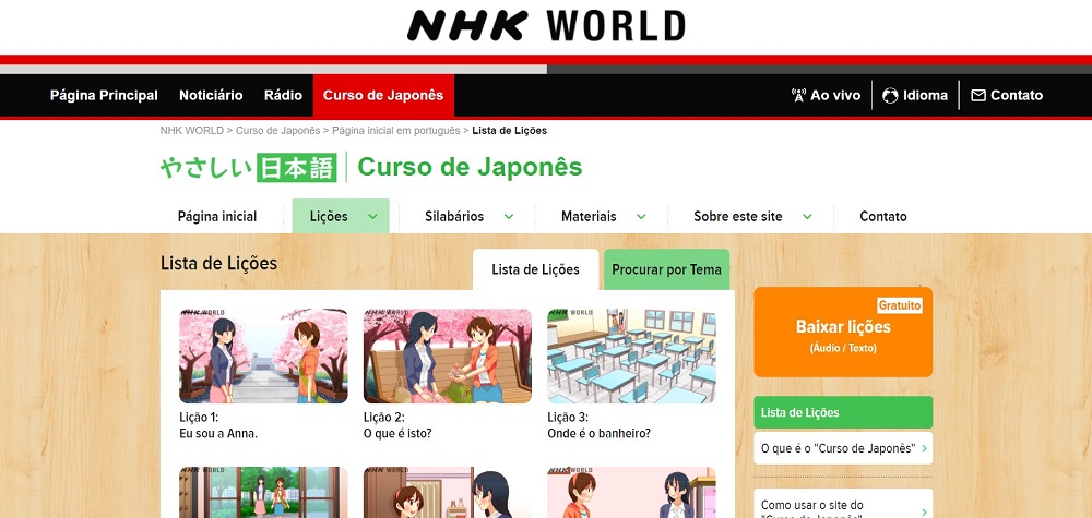 NHK curso japonês
