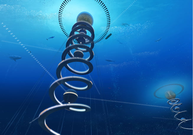Ocean spiral design
