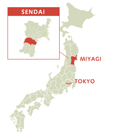 Sendai no mapa