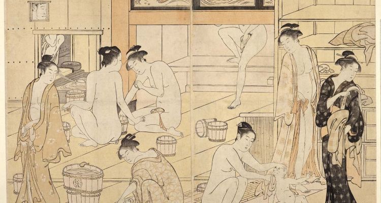 Ilustração do período Edo de sento